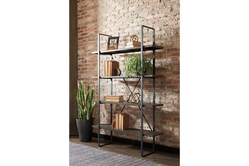 Gilesgrove Black/Gray Bookcase - Gate FurnitureBookcases