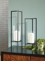 Ginette Black Candle Holder (Set of 2) - Gate FurnitureOther Products