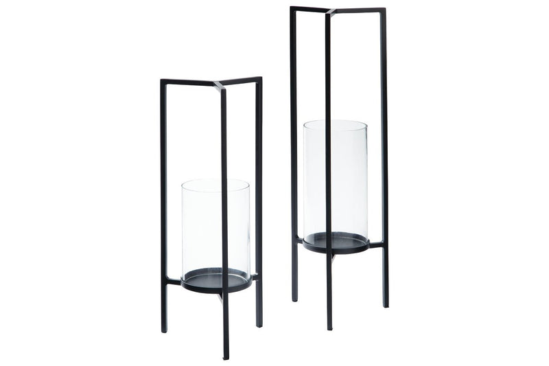 Ginette Black Candle Holder (Set of 2) - Gate FurnitureOther Products