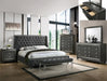 Giovani Dark Gray King Panel Bed - Gate Furniture