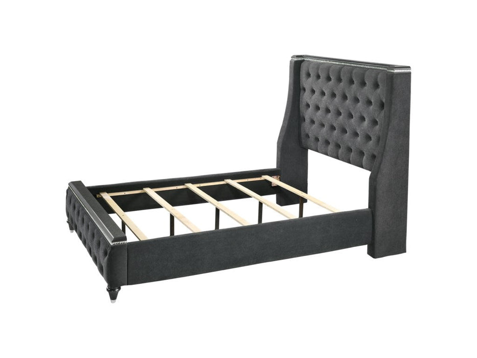 Giovani Dark Gray Queen Panel Bed - Gate Furniture