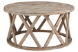 Glasslore Light Grayish Brown Coffee Table - T921-8 - Gate Furniture