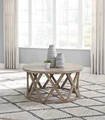 Glasslore Light Grayish Brown Coffee Table - T921-8 - Gate Furniture