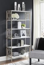 Glenstone Champagne/White Bookcase - A4000174 - Gate Furniture