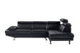 Global Bonded  Black Modern Sectional - U9782-BL-SEC - Gate Furniture