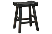 Glosco Black Counter Height Bar Stool (Set of 2) - Gate FurnitureBarstool