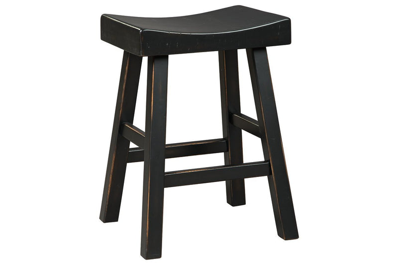 Glosco Black Counter Height Bar Stool (Set of 2) - Gate FurnitureBarstool