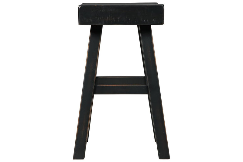 Glosco Black Counter Height Bar Stool (Set of 2) - Gate FurnitureBarstool