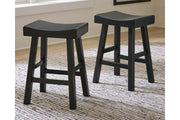 Glosco Black Counter Height Bar Stool (Set of 2) - Gate FurnitureBarstool