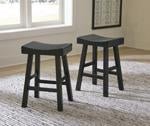 Glosco Black Counter Height Bar Stool (Set of 2) - Gate FurnitureBarstool
