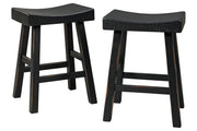Glosco Black Counter Height Bar Stool (Set of 2) - Gate FurnitureBarstool