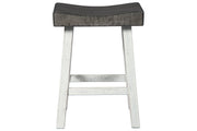 Glosco Brown Gray/Antique White Counter Height Bar Stool (Set of 2) - Gate FurnitureBarstool