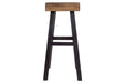 Glosco Medium Brown/Dark Brown Bar Height Bar Stool (Set of 2) - D548-030 - Gate Furniture