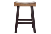 Glosco Medium Brown/Dark Brown Counter Height Bar Stool (Set of 2) - Gate FurnitureBarstool