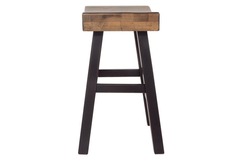 Glosco Medium Brown/Dark Brown Counter Height Bar Stool (Set of 2) - Gate FurnitureBarstool