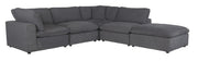 Guthrie Gray Modular 5 - Piece Modular Sectional with Ottoman - Gate FurnitureSectional