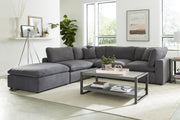 Guthrie Gray Modular 5 - Piece Modular Sectional with Ottoman - Gate FurnitureSectional