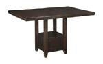 Haddigan Dark Brown Counter Height Dining Extension Table - Gate FurnitureCounter Height Table