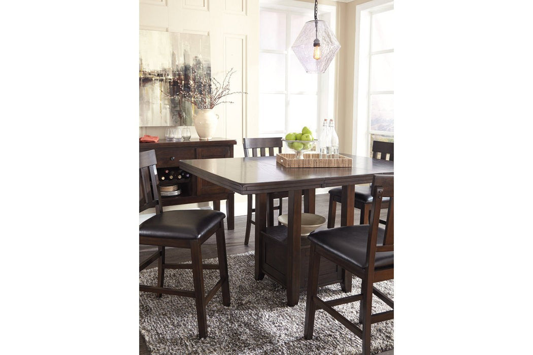 Haddigan Dark Brown Counter Height Dining Extension Table - D596-42 - Gate Furniture