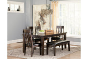 Haddigan Dark Brown Dining Extension Table - Gate FurnitureDining Table