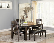 Haddigan Dark Brown Dining Room Set - Gate FurnitureDining Room Set