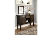 Haddigan Dark Brown Dining Server - Gate FurnitureCabinet