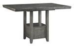 Hallanden Gray Counter Height Dining Extension Table - Gate FurnitureCounter Height Table