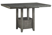 Hallanden Gray Counter Height Dining Extension Table - Gate FurnitureCounter Height Table
