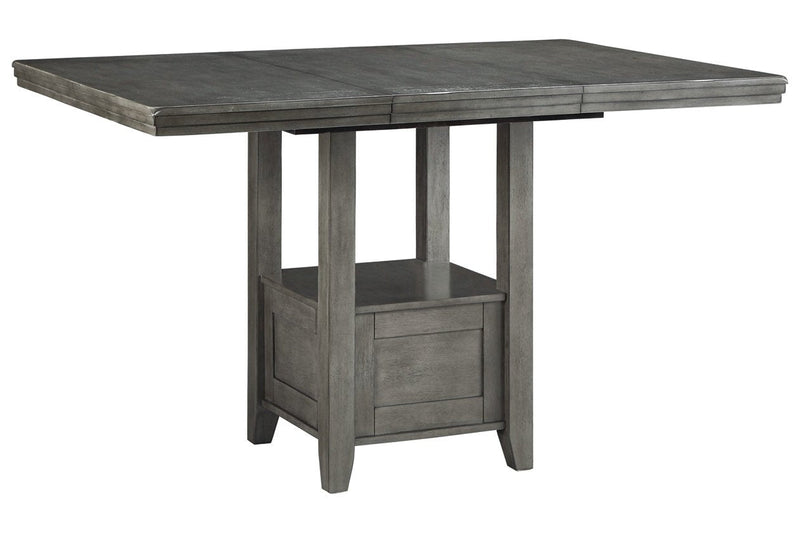 Hallanden Gray Counter Height Dining Extension Table - Gate FurnitureCounter Height Table
