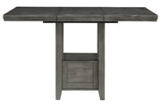 Hallanden Gray Counter Height Dining Extension Table - Gate FurnitureCounter Height Table
