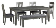 Hallanden Gray Extendable Dining Set - Gate FurnitureDining Room Set