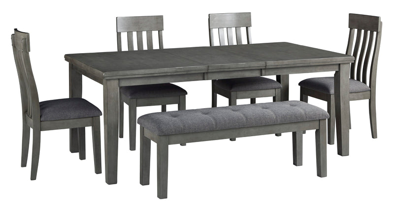 Hallanden Gray Extendable Dining Set - Gate FurnitureDining Room Set