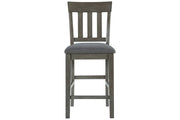 Hallanden Two - tone Gray Counter Height Bar Stool (Set of 2) - Gate FurnitureDining Chair