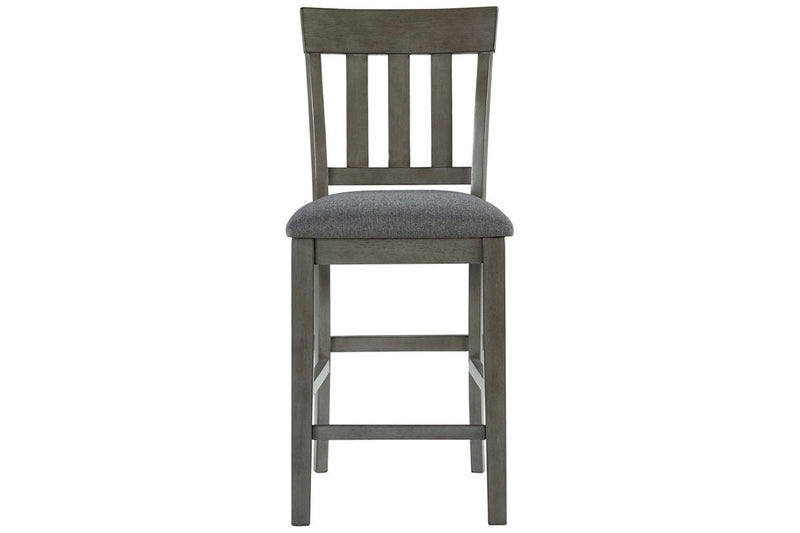 Hallanden Two - tone Gray Counter Height Bar Stool (Set of 2) - Gate FurnitureDining Chair