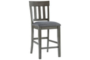 Hallanden Two - tone Gray Counter Height Bar Stool (Set of 2) - Gate FurnitureDining Chair