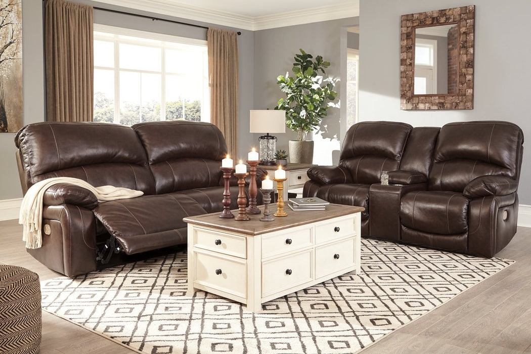 Hallstrung Chocolate Power Reclining Sofa - U5240247 - Gate Furniture