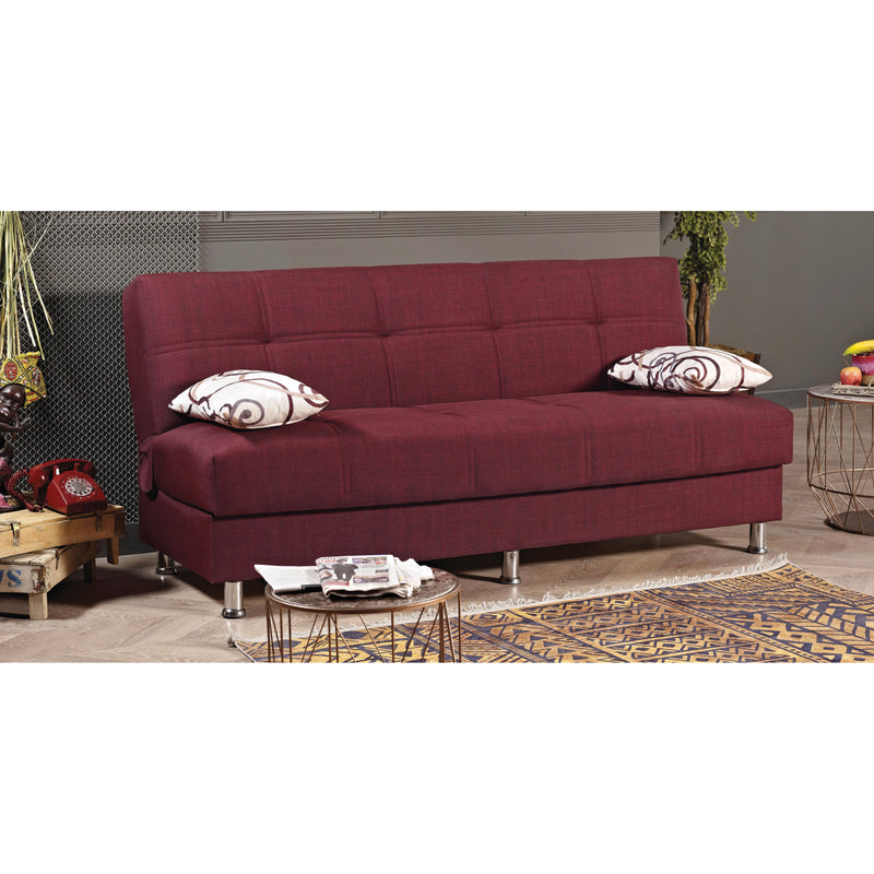 Hamburg 75 in. Convertible Sleeper Sofa in Red with Storage - Gate FurnitureSleeper Sofa
