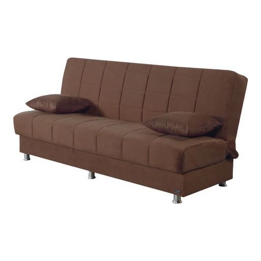 Hamilton 75 in. Convertible Sleeper Sofa in Brown with Storage - Gate FurnitureSleeper Sofa