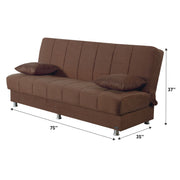 Hamilton 75 in. Convertible Sleeper Sofa in Brown with Storage - Gate FurnitureSleeper Sofa