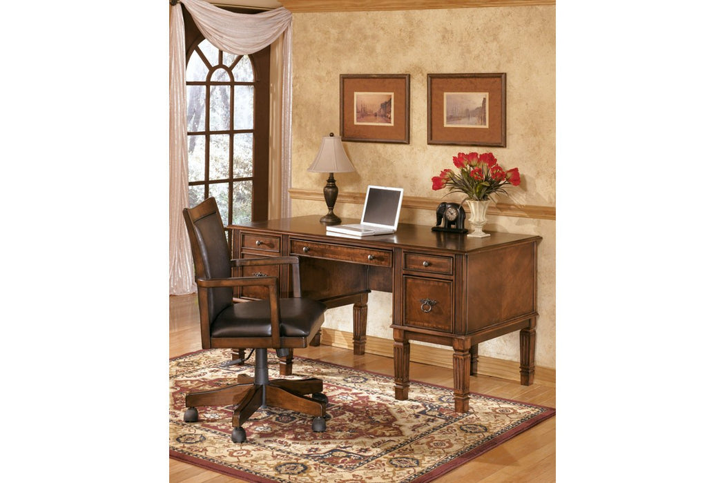 Hamlyn Medium Brown 60" Home Office Desk - H527-26 - Gate Furniture