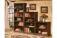 Hamlyn Medium Brown 75" Bookcase - H527-17 - Gate Furniture