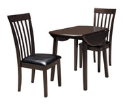 Hammis Dark Brown 3 - Piece Drop Leaf Dining Set - Gate FurnitureDining Room Set