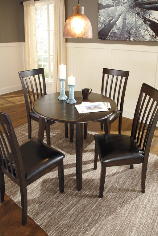 Hammis Dark Brown 5 - Piece Drop Leaf Dining Set - Gate FurnitureDining Room Set