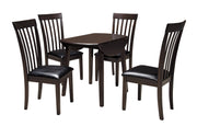 Hammis Dark Brown 5 - Piece Drop Leaf Dining Set - Gate FurnitureDining Room Set