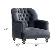 Happy 35 in. Chair in Gray - Gate FurnitureLiving Room Chair