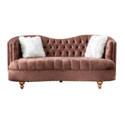 Happy 71 in. Loveseat in Brown - Gate FurnitureLoveseat