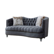 Happy 71 in. Loveseat in Dark Gray - Gate FurnitureLoveseat