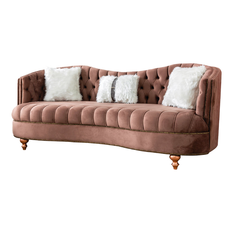 Happy 85 in. Sofa in Brown - Gate FurnitureSofa