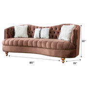 Happy 85 in. Sofa in Brown - Gate FurnitureSofa