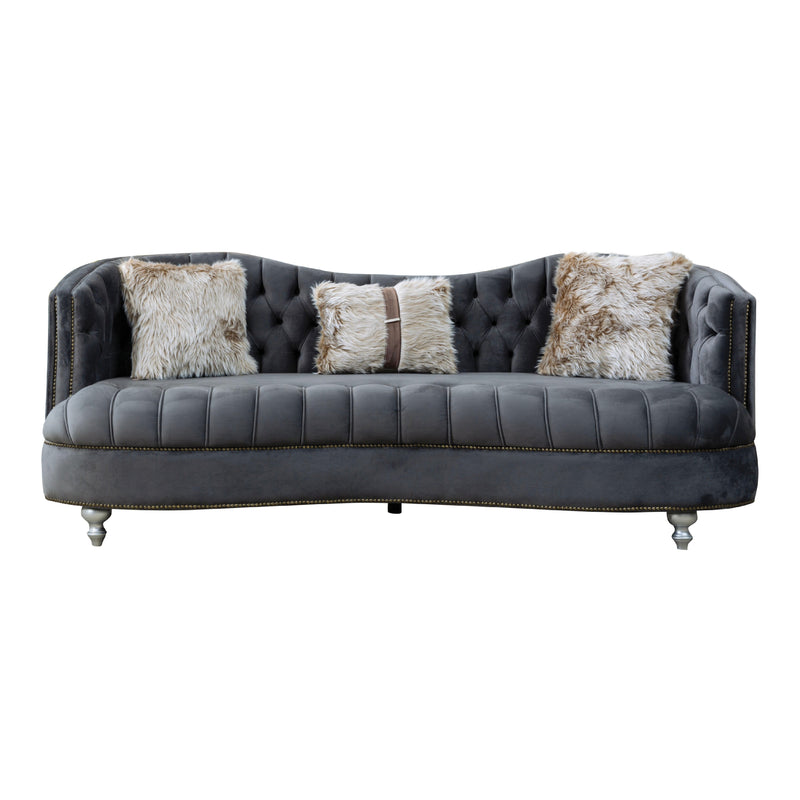 Happy 85 in. Sofa in Dark Gray - Gate FurnitureSofa